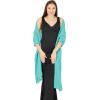 imageBlackButterfly Chiffon Bridesmaid Wedding Evening Shawl WrapAqua Blue