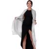 imageBlackButterfly Metallic Sparkle Bridal Wedding Party Evening Shawl Pashmina WrapSilver