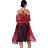 imageBlackButterfly Metallic Sparkle Bridal Wedding Party Evening Shawl Pashmina WrapWine Red