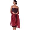 imageBlackButterfly Metallic Sparkle Bridal Wedding Party Evening Shawl Pashmina WrapWine Red