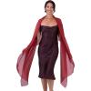 imageBlackButterfly Metallic Sparkle Bridal Wedding Party Evening Shawl Pashmina WrapWine Red