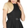 imageBlackButterfly Satin Bolero Shrug  Short SleeveChampagne Gold