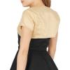 imageBlackButterfly Satin Bolero Shrug  Short SleeveChampagne Gold
