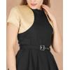 imageBlackButterfly Satin Bolero Shrug  Short SleeveChampagne Gold