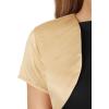 imageBlackButterfly Satin Bolero Shrug  Short SleeveChampagne Gold