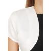 imageBlackButterfly Satin Bolero Shrug  Short SleeveIvory