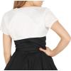 imageBlackButterfly Satin Bolero Shrug  Short SleeveIvory