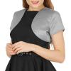 imageBlackButterfly Satin Bolero Shrug  Short SleeveSilver