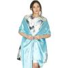 imageBlackButterfly Satin Shawl Bridesmaid Wedding Wrap ScarfAqua