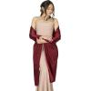 imageBlackButterfly Satin Shawl Bridesmaid Wedding Wrap ScarfBurgundy
