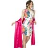 imageBlackButterfly Satin Shawl Bridesmaid Wedding Wrap ScarfHot Pink