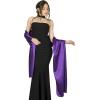 imageBlackButterfly Satin Shawl Bridesmaid Wedding Wrap ScarfIndigo