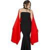imageBlackButterfly Satin Shawl Bridesmaid Wedding Wrap ScarfRed