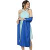imageBlackButterfly Satin Shawl Bridesmaid Wedding Wrap ScarfRoyal Blue
