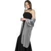 imageBlackButterfly Satin Shawl Bridesmaid Wedding Wrap ScarfSilver
