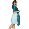 imageBlackButterfly Satin Shawl Bridesmaid Wedding Wrap ScarfTeal Blue
