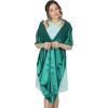 imageBlackButterfly Satin Shawl Bridesmaid Wedding Wrap ScarfTeal Green