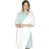 imageBlackButterfly Satin Shawl Bridesmaid Wedding Wrap ScarfWhite