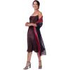 imageBlackButterfly Satin Silky Bridal Wedding Party Evening Shawl Pashmina WrapBlack  Red