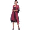 imageBlackButterfly Satin Silky Bridal Wedding Party Evening Shawl Pashmina WrapBlack  Red