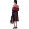 imageBlackButterfly Satin Silky Bridal Wedding Party Evening Shawl Pashmina WrapBlack  Red