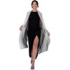imageBlackButterfly Satin Silky Bridal Wedding Party Evening Shawl Pashmina WrapBlack  Silver