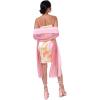 imageBlackButterfly Satin Silky Bridal Wedding Party Evening Shawl Pashmina WrapDark Pink  Light Pink