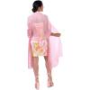 imageBlackButterfly Satin Silky Bridal Wedding Party Evening Shawl Pashmina WrapDark Pink  Light Pink