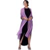 imageBlackButterfly Satin Silky Bridal Wedding Party Evening Shawl Pashmina WrapDark Purple  Light Purple