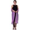 imageBlackButterfly Satin Silky Bridal Wedding Party Evening Shawl Pashmina WrapDark Purple  Light Purple