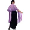 imageBlackButterfly Satin Silky Bridal Wedding Party Evening Shawl Pashmina WrapDark Purple  Light Purple