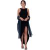 imageBlackButterfly Satin Silky Bridal Wedding Party Evening Shawl Pashmina WrapMidnight Blue