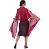 imageBlackButterfly Satin Silky Bridal Wedding Party Evening Shawl Pashmina WrapRed