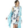 imageBlackButterfly Satin Shawl Bridesmaid Wedding Wrap ScarfAqua