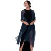 imageBlackButterfly Satin Silky Bridal Wedding Party Evening Shawl Pashmina WrapMidnight Blue