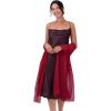 imageBlackButterfly Satin Silky Bridal Wedding Party Evening Shawl Pashmina WrapRed