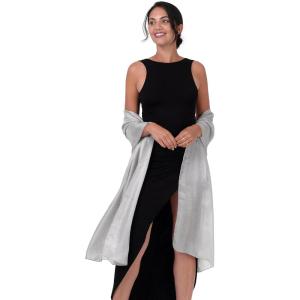imageBlackButterfly Metallic Sparkle Bridal Wedding Party Evening Shawl Pashmina WrapSilver