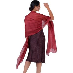 imageBlackButterfly Metallic Sparkle Bridal Wedding Party Evening Shawl Pashmina WrapWine Red