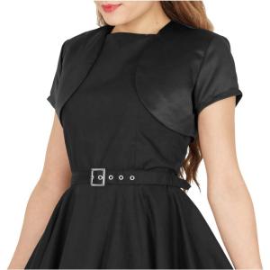 imageBlackButterfly Satin Bolero Shrug  Short SleeveBlack