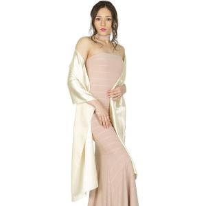 imageBlackButterfly Satin Shawl Bridesmaid Wedding Wrap ScarfChampagne