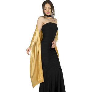 imageBlackButterfly Satin Shawl Bridesmaid Wedding Wrap ScarfGold