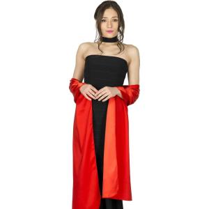 imageBlackButterfly Satin Shawl Bridesmaid Wedding Wrap ScarfRed