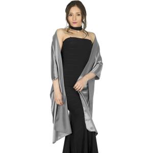 imageBlackButterfly Satin Shawl Bridesmaid Wedding Wrap ScarfSilver