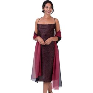 imageBlackButterfly Satin Silky Bridal Wedding Party Evening Shawl Pashmina WrapBlack  Red
