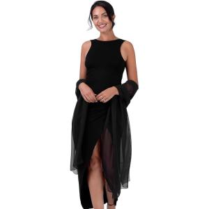 imageBlackButterfly Satin Silky Bridal Wedding Party Evening Shawl Pashmina WrapBlack