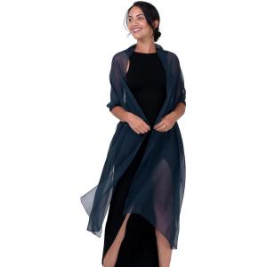 imageBlackButterfly Satin Silky Bridal Wedding Party Evening Shawl Pashmina WrapMidnight Blue