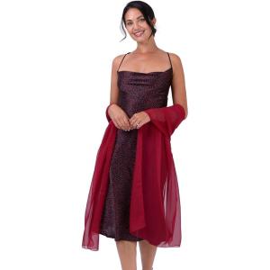 imageBlackButterfly Satin Silky Bridal Wedding Party Evening Shawl Pashmina WrapRed
