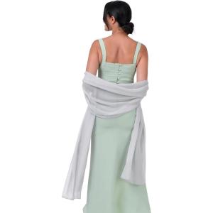 imageBlackButterfly Satin Silky Bridal Wedding Party Evening Shawl Pashmina WrapSilver