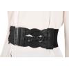 imageBlackButterfly 3 Inch Wide Waspie Elastic Vintage Braided Buckle Waist BeltBlack
