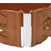 imageBlackButterfly 3 Inch Wide Waspie Elastic Vintage Braided Buckle Waist BeltBrown